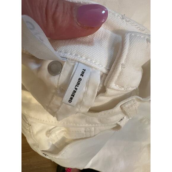 Loft Jeans The Girlfriend White Jeans Womens Size 00/24 - Picture 4 of 5